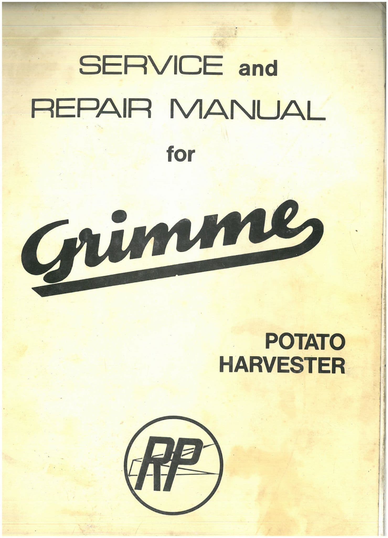 Grimme Potato Harvester - Service & Repair Manual