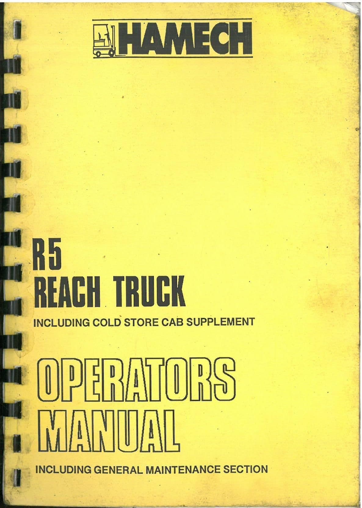 Hamech Reach Truck Model R5 Operators Manual