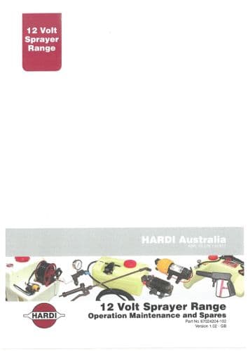 Hardi Australia 12 Volt Sprayer Operators Manual
