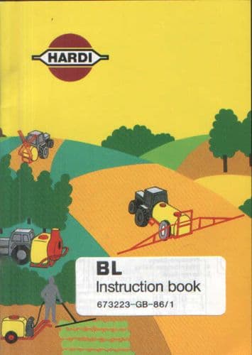 Hardi BL Sprayer Operators Manual with Parts List