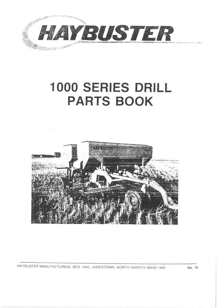 Haybuster Drill 1000 Series Parts Manual