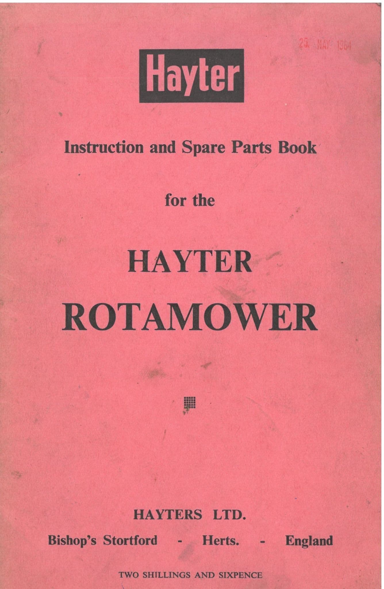 Hayter Rotamower Operators Manual with Parts List