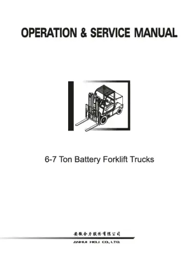 Heli Forklift Truck CPD60/CPD70 (G SERIES) Operators Manual