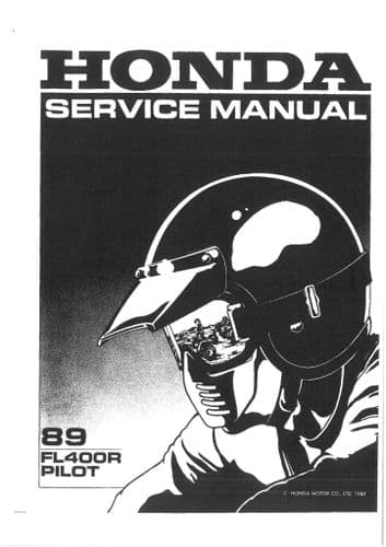 Honda Buggy Pilot FL400R 89 Workshop Manual