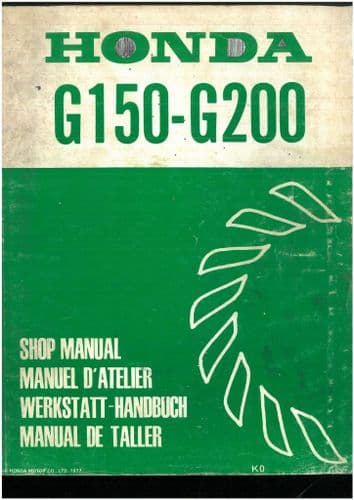 Honda Engine G150 G200 Workshop Service Repair Manual