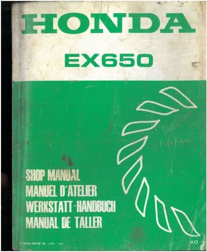 Honda Portable Generator EX650 Workshop Service Repair Manual