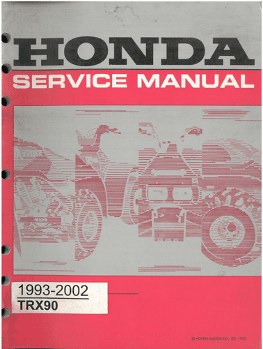 Honda Quad Bike ATV TRX90 Workshop Service Manual