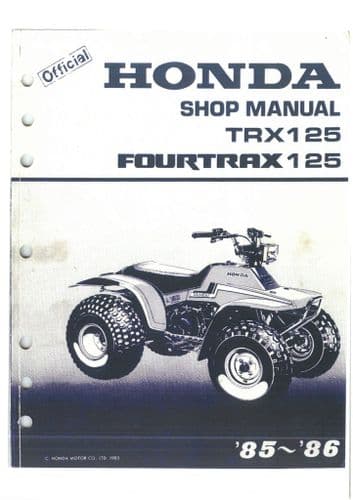 Honda Quad Bike Fourtrax 125 TRX125  Workshop Manual