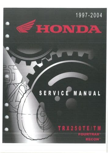 Honda Quad Bike TRX250 TE TM Fourtrax Recon 1997-2004 Workshop Manual