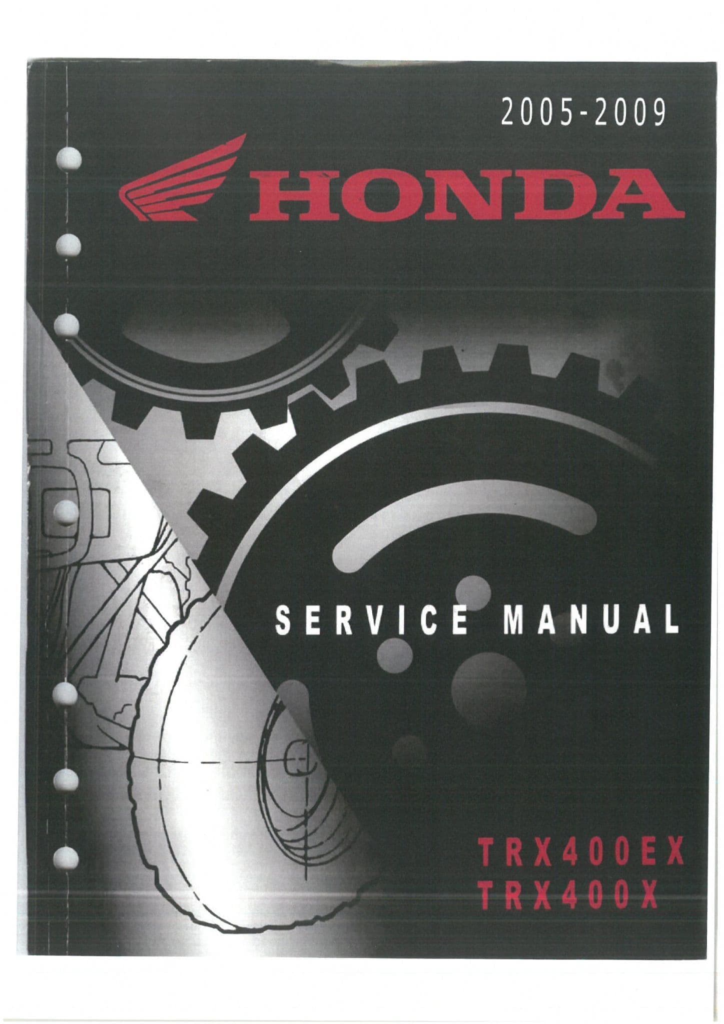 Honda Quad Bike TRX400EX TRX400X Workshop Manual