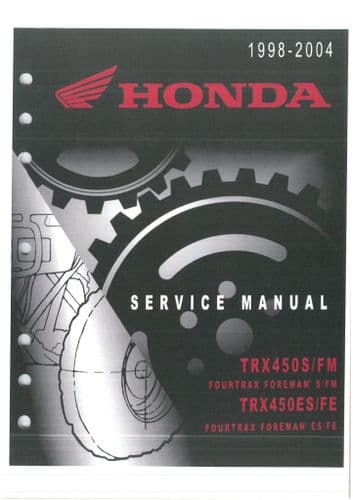 Honda Quad Bike TRX450S FM TRX450ES FE 1998-2004 Workshop Manual