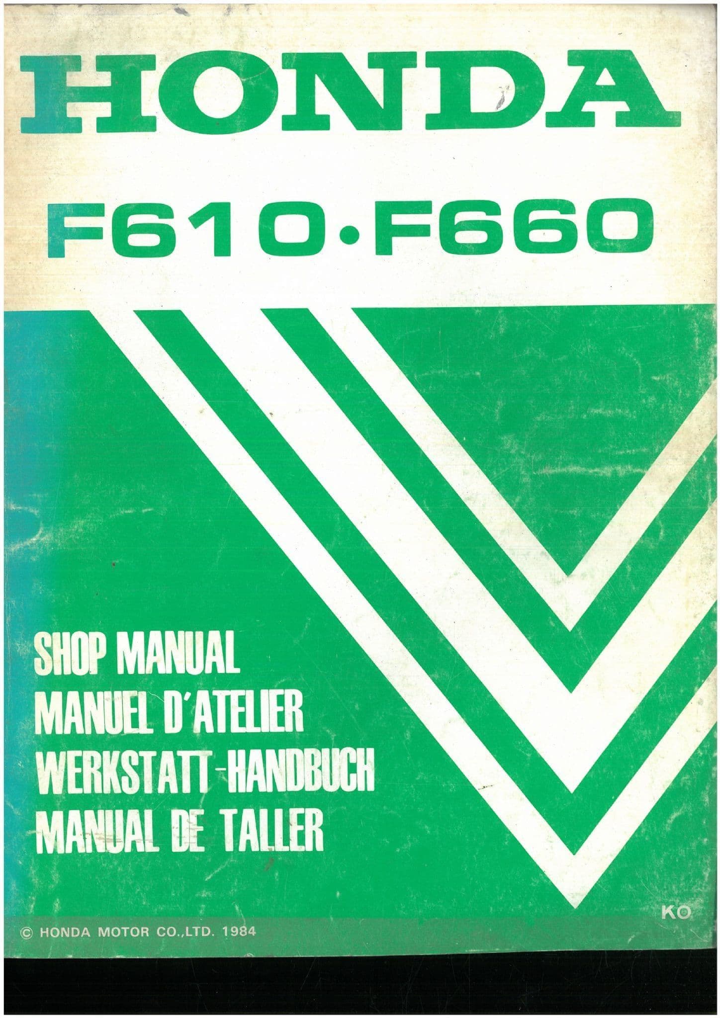 Honda Tiller Cultivator F610 & F660  Workshop Service Repair Manual