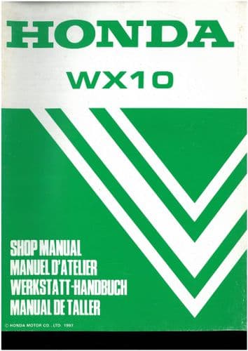 Honda Water Pump WX10 Workshop Service Repair Manual