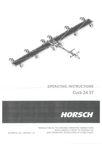 Horsch Harrows Cura 24ST Operators Manual