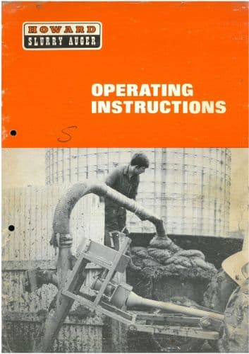 Howard Slurry Auger Model 180 & 600 Operators Manual