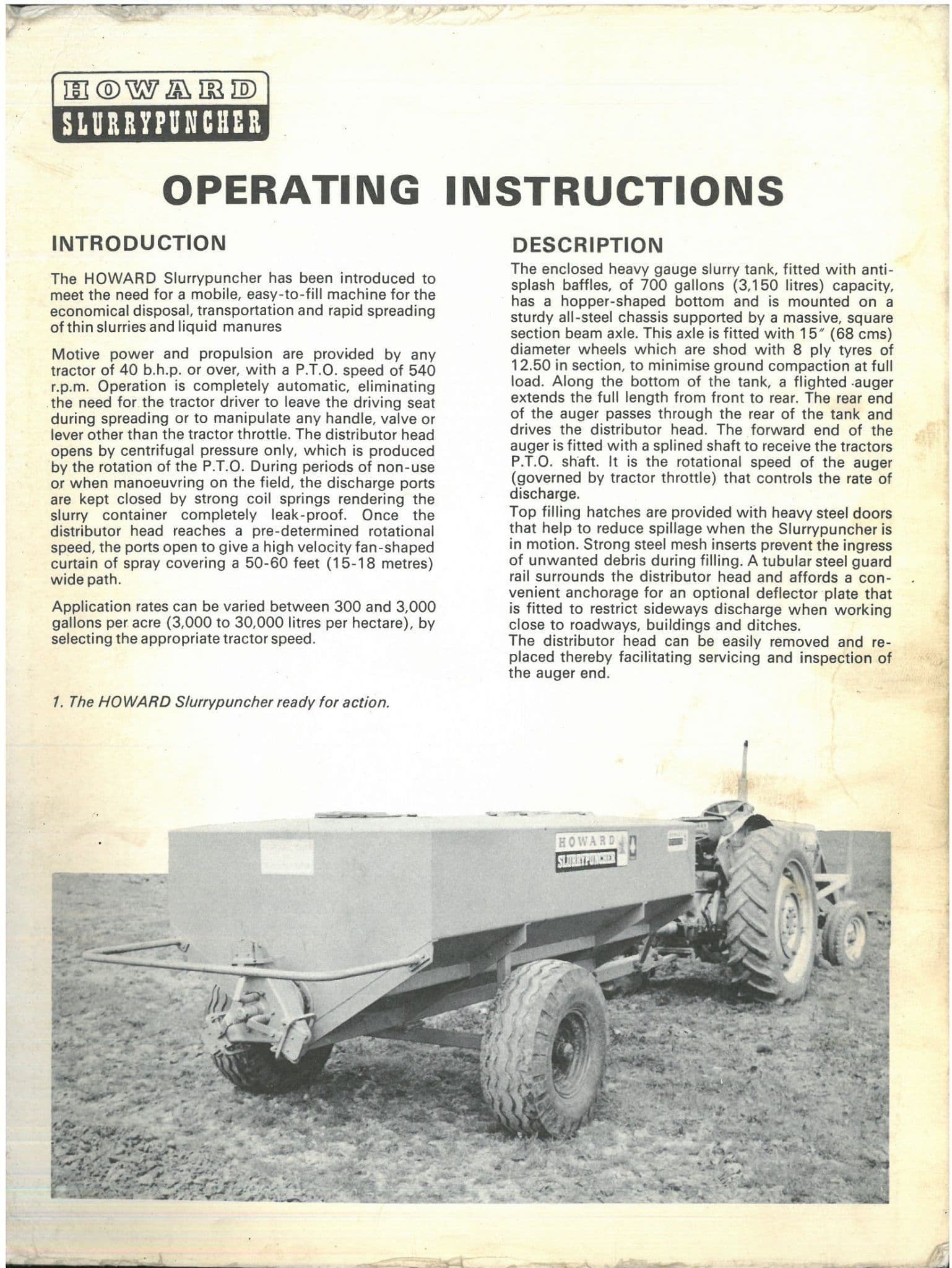 Howard Slurrypuncher Operators Manual