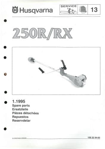 Husqvarna Brush Cutter/Strimmer  250R/RX Parts Manual