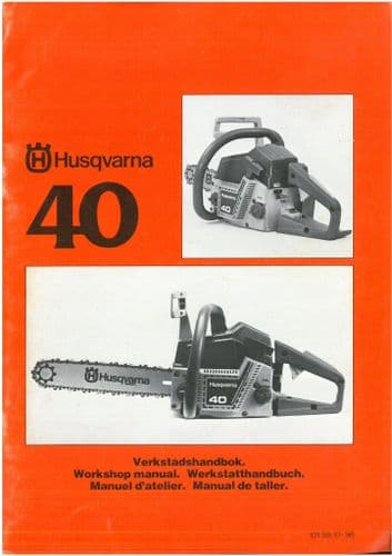 Husqvarna Chain Saw 40  Workshop Manual