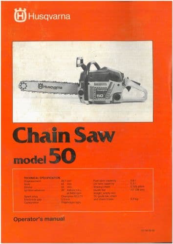 Husqvarna Chainsaw 50 Parts Manual