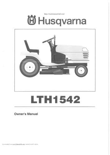 Husqvarna Ride on Garden Tractor LTH1542 Operators Manual