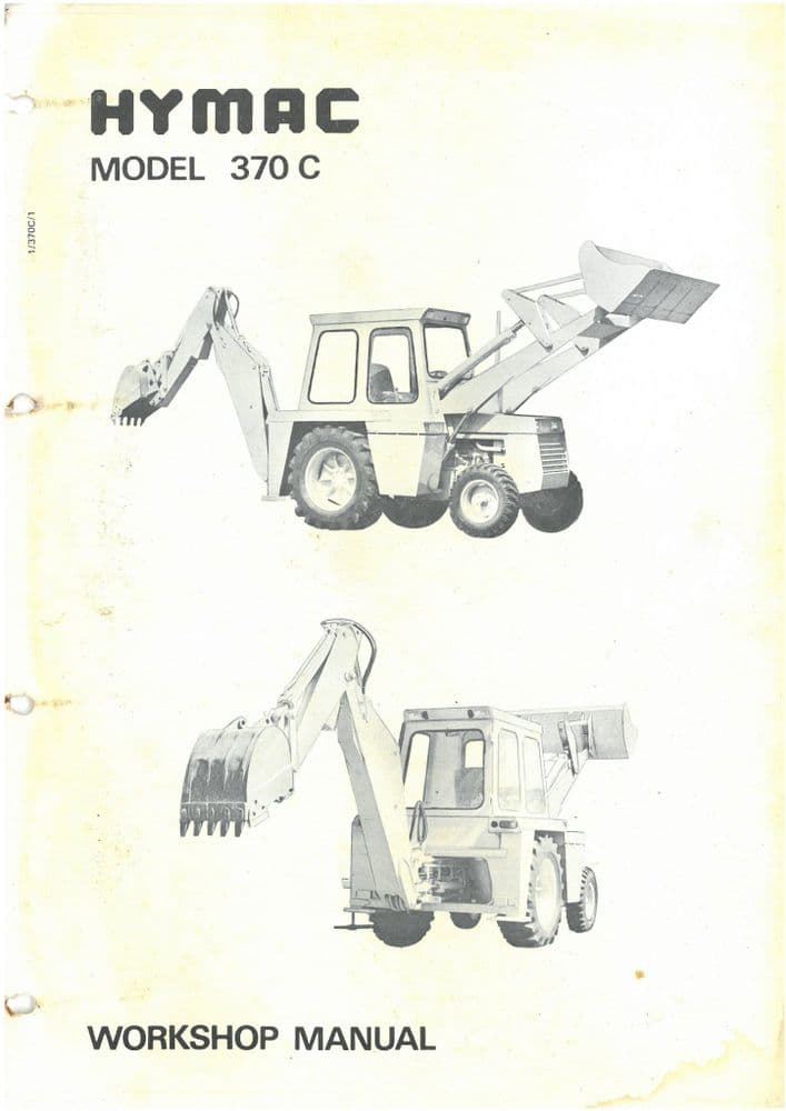 Hymac Digger Loader Backhoe 370C Workshop Service Repair Manual