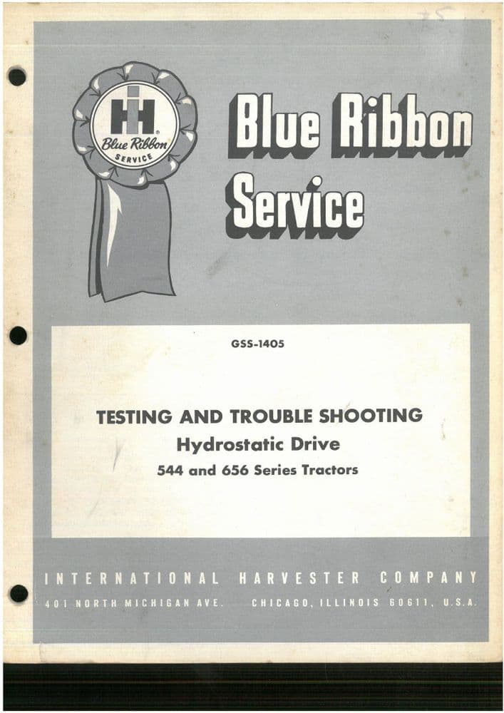 International Blue Ribbon Hydrostatic Drive for 544 & 656 Series ...