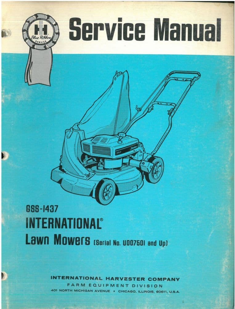 International Blue Ribbon Lawn Mowers 3309 3319 3310 3320 3311 3321