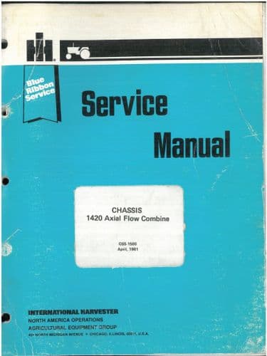International Chassis Combine Axial Flow 1420 - Workshop service manual