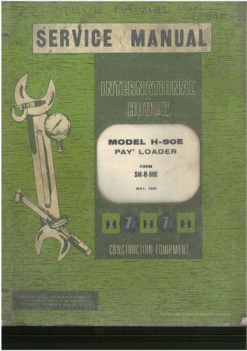 International Hough Payloader Model H90E Workshop Service Manual