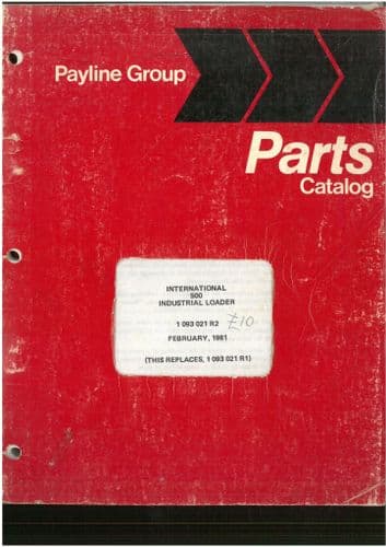 International  Industrial Loader 500 Parts Manual