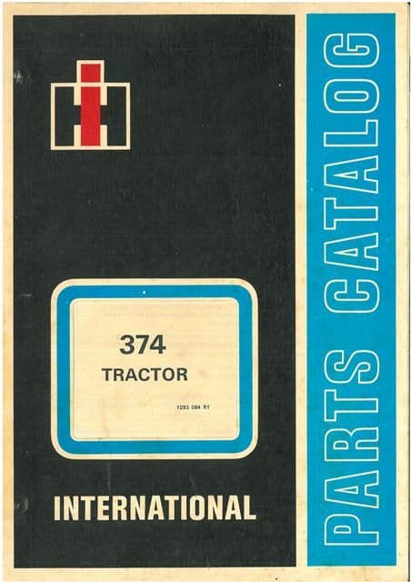 International Tractor 374 Parts Manual