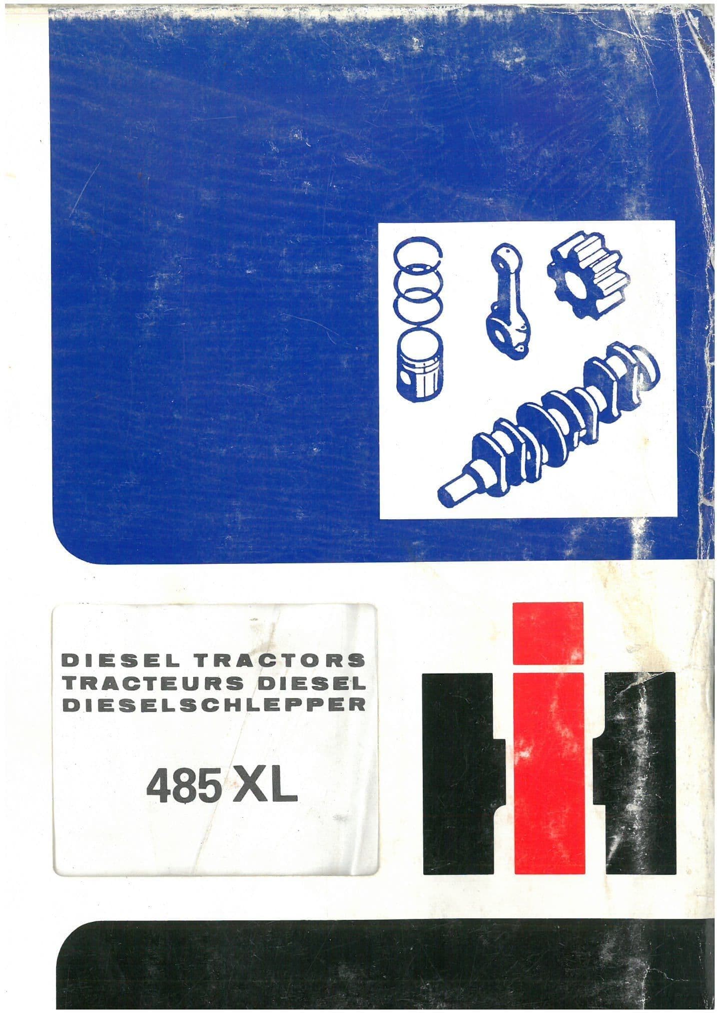 International Tractor 485XL Parts Manual 485 XL