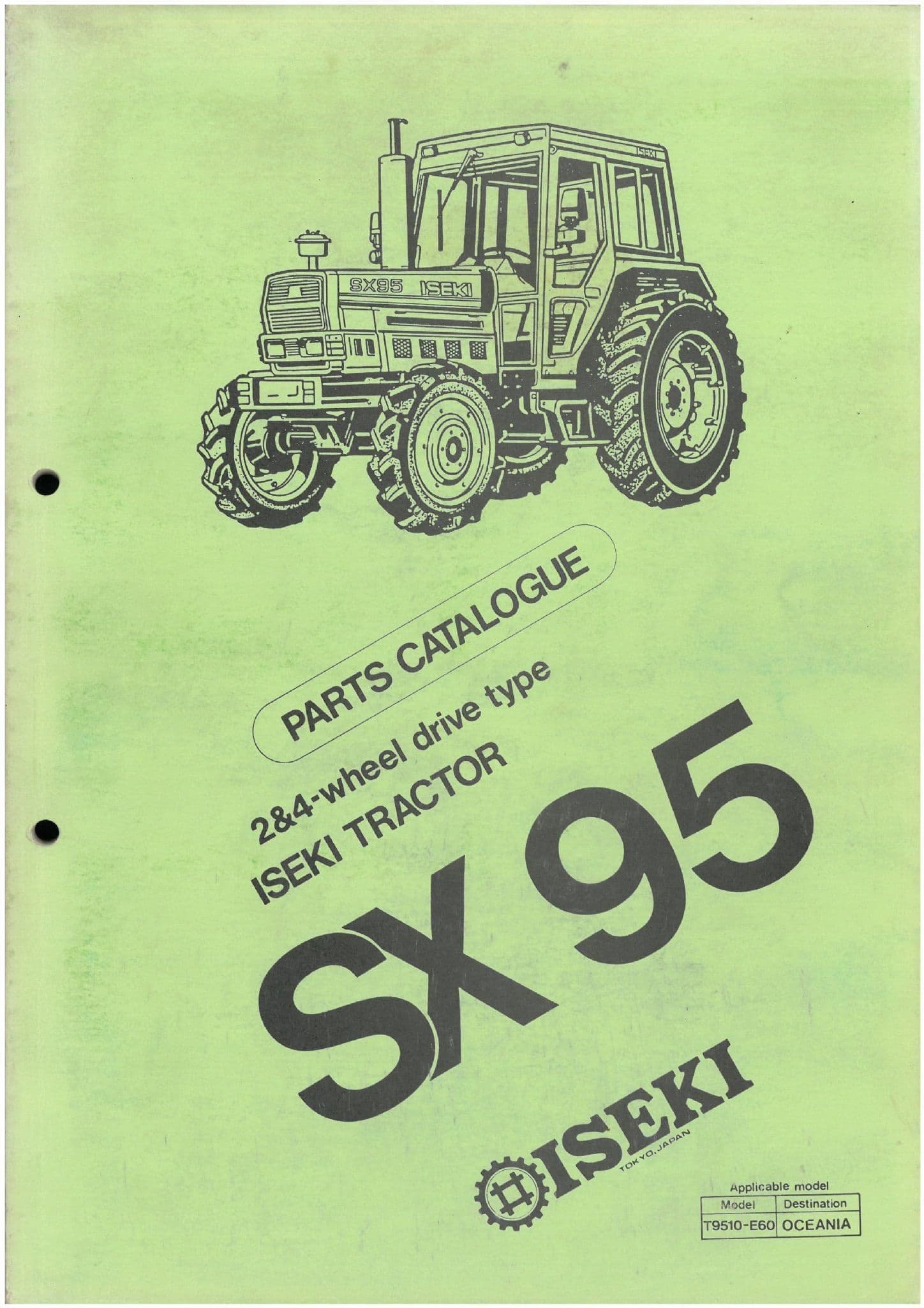 Iseki Tractor SX95 Parts Manual - SX 95