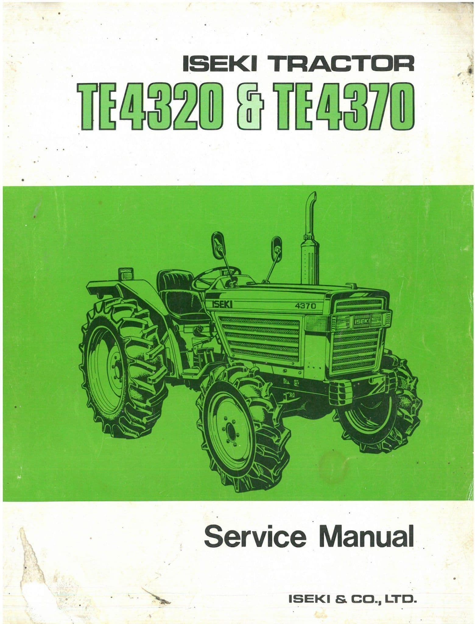 Iseki Tractor TE4320 & TE4370 Workshop Service Manual - TD 4320 & 4370