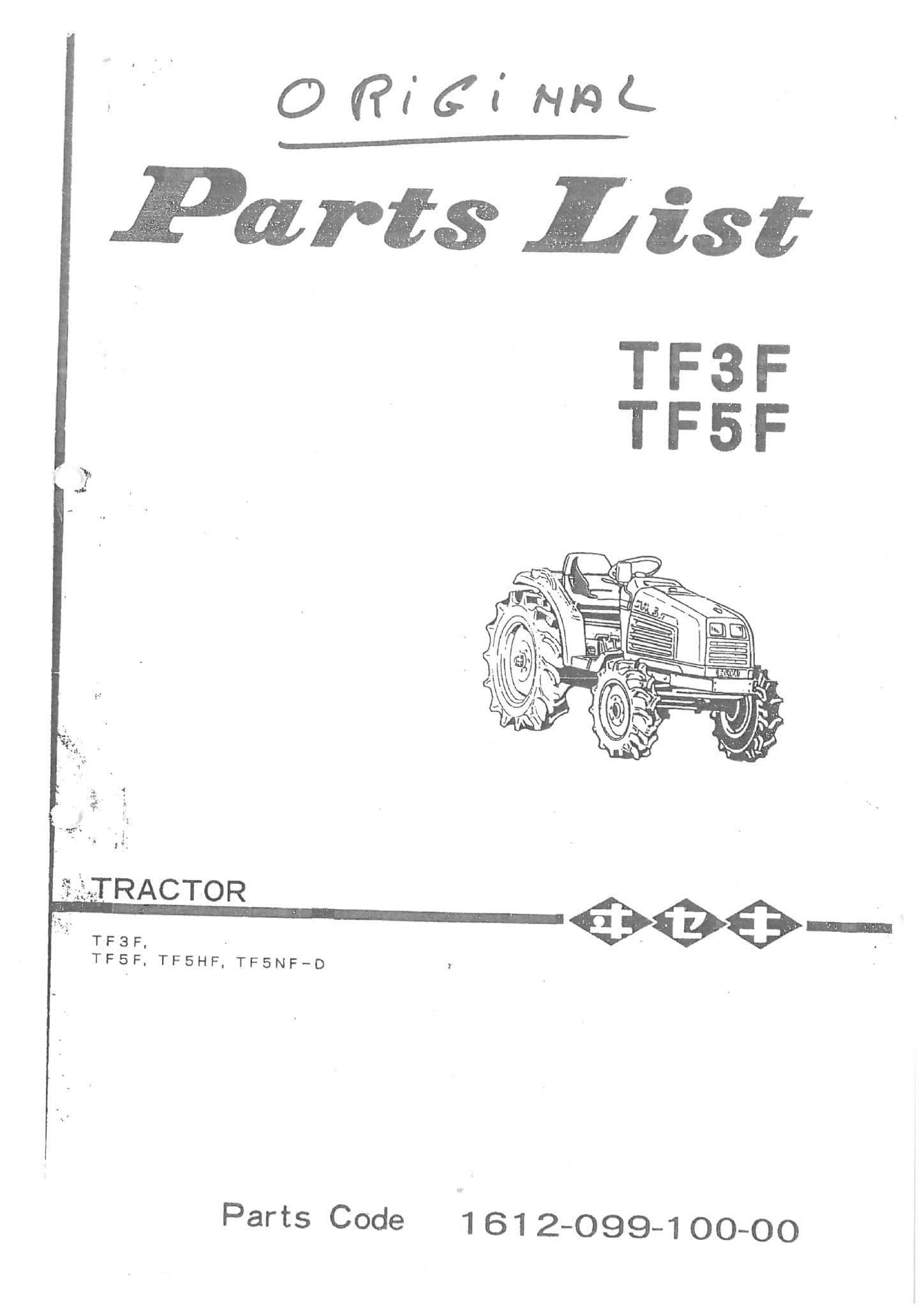 Iseki Tractor TF3F & TF5F Parts Manual