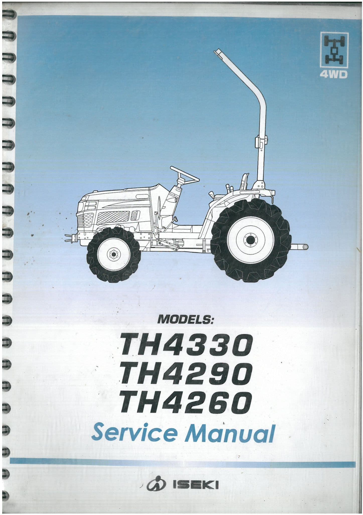 Iseki Tractor TH4260 TH4290 TH4330 Workshop Service Manual
