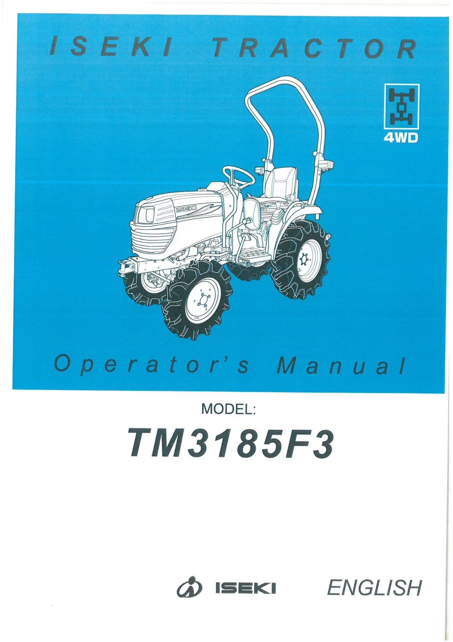 Iseki Tractor TM3185F3 Operators Manual