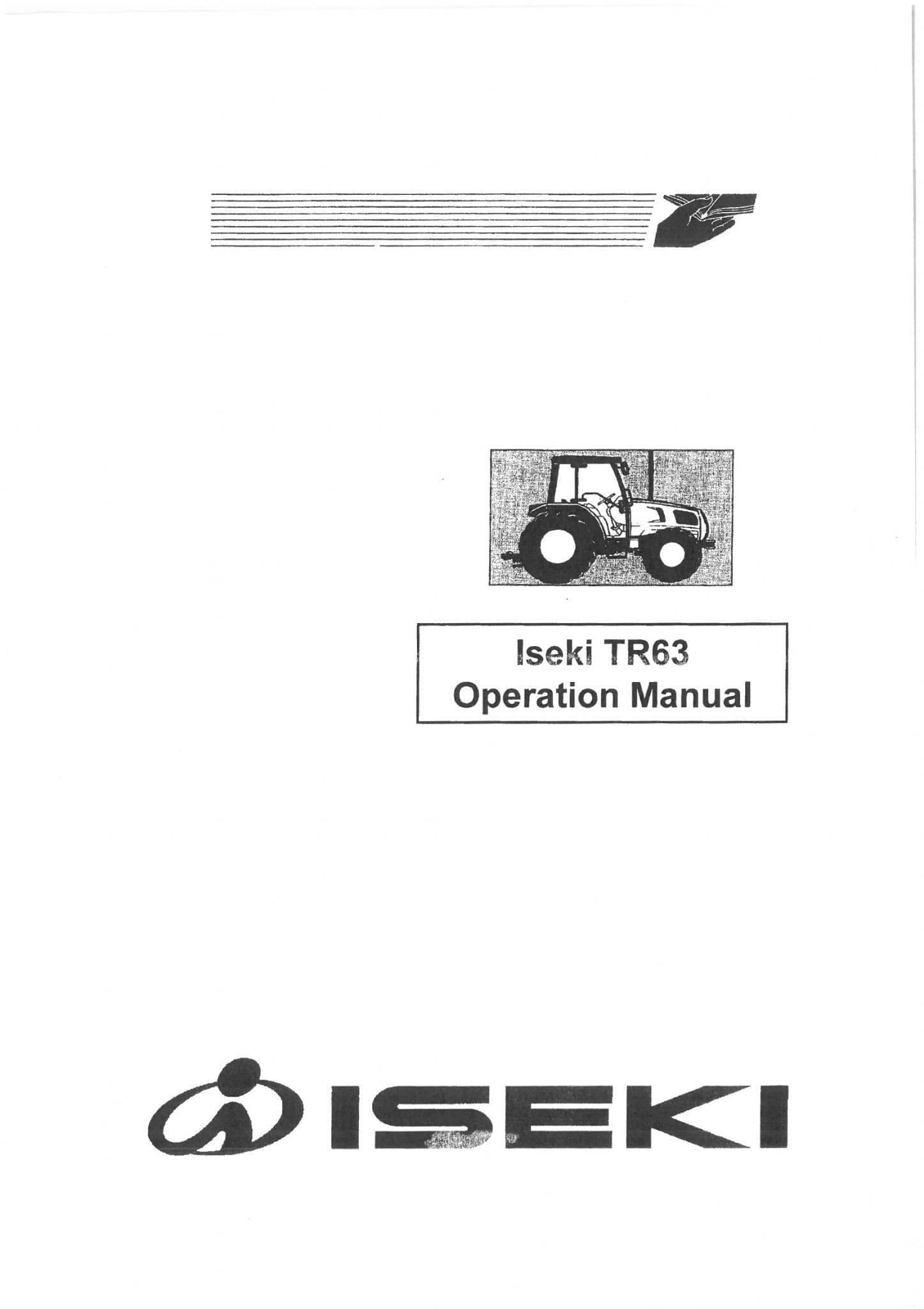 Iseki Tractor TR63 Operators Manual