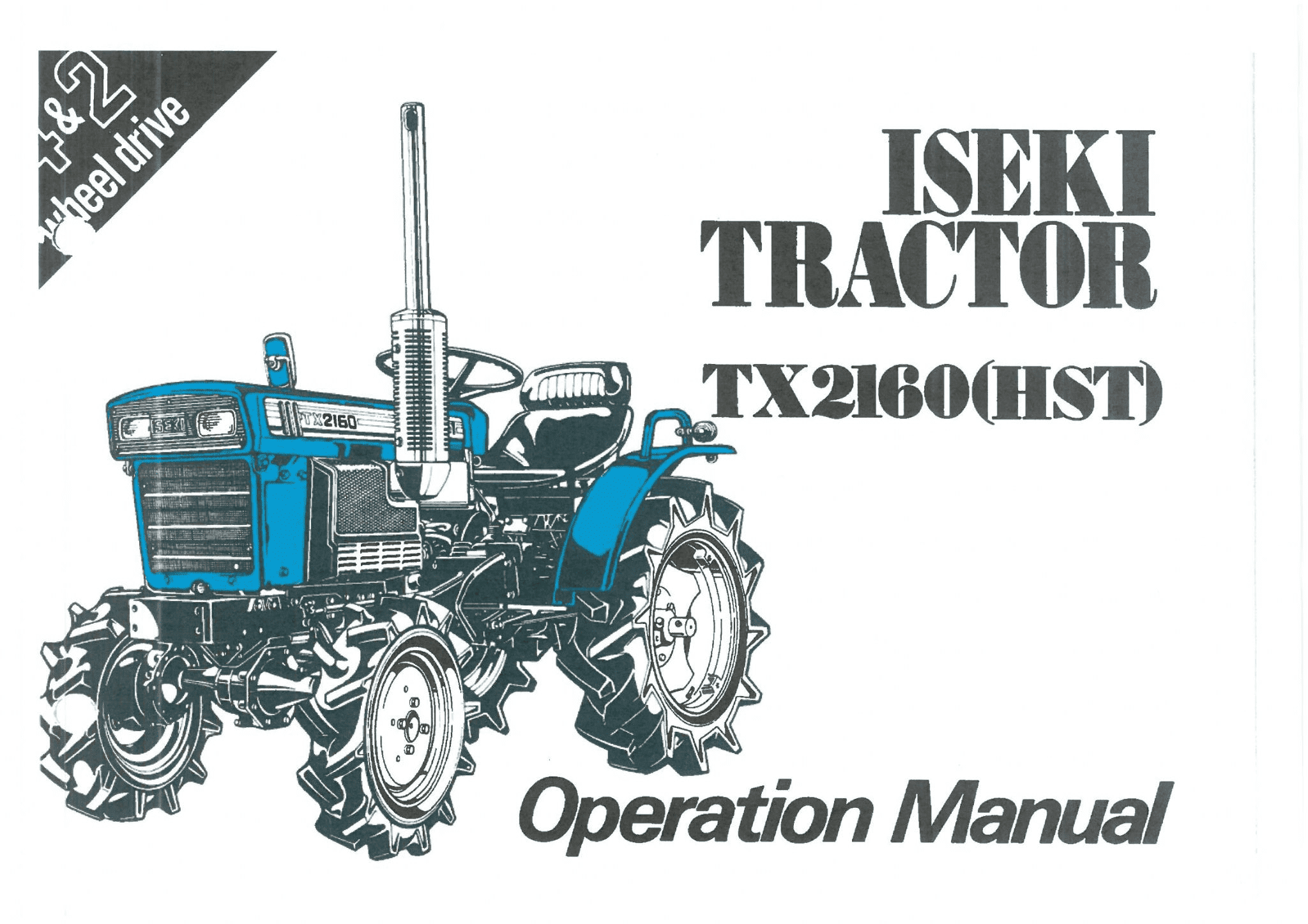 Iseki Tractor TX2160 (HST) Operators Manual