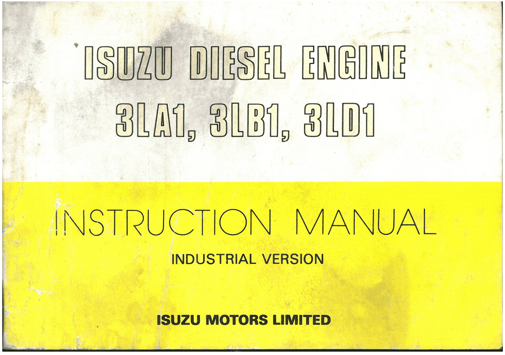 Isuzu Diesel Engine 3LA1 3LB1 & 3LD1 Operators Manual