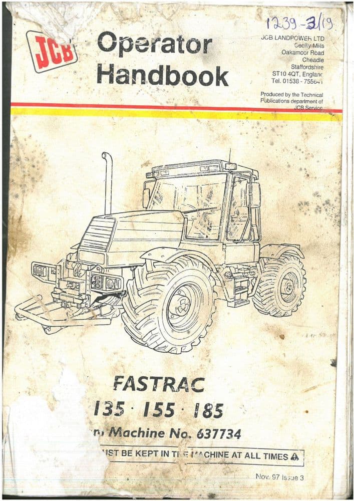 JCB FASTRAC 2155 & 2170 Service Reparatur Workshop Manual EUR 26,50 - DE