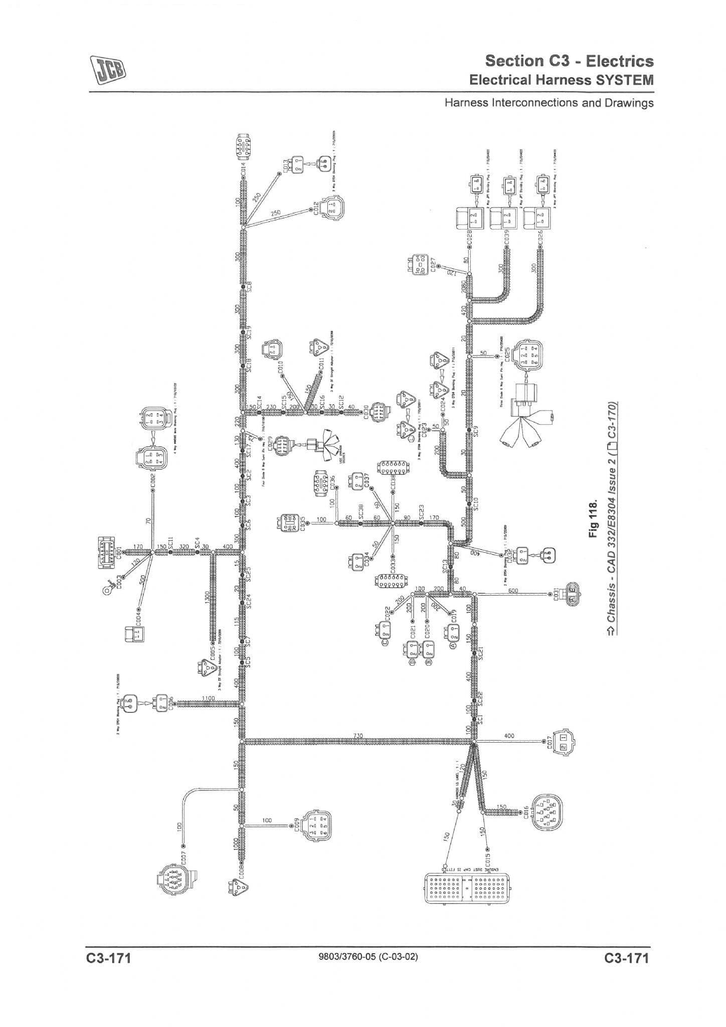Telehandler Rear View Diagram JCB Loadall Telehandler 531-70 535-95 536-60 541-70 533-105 536-70 526 ...