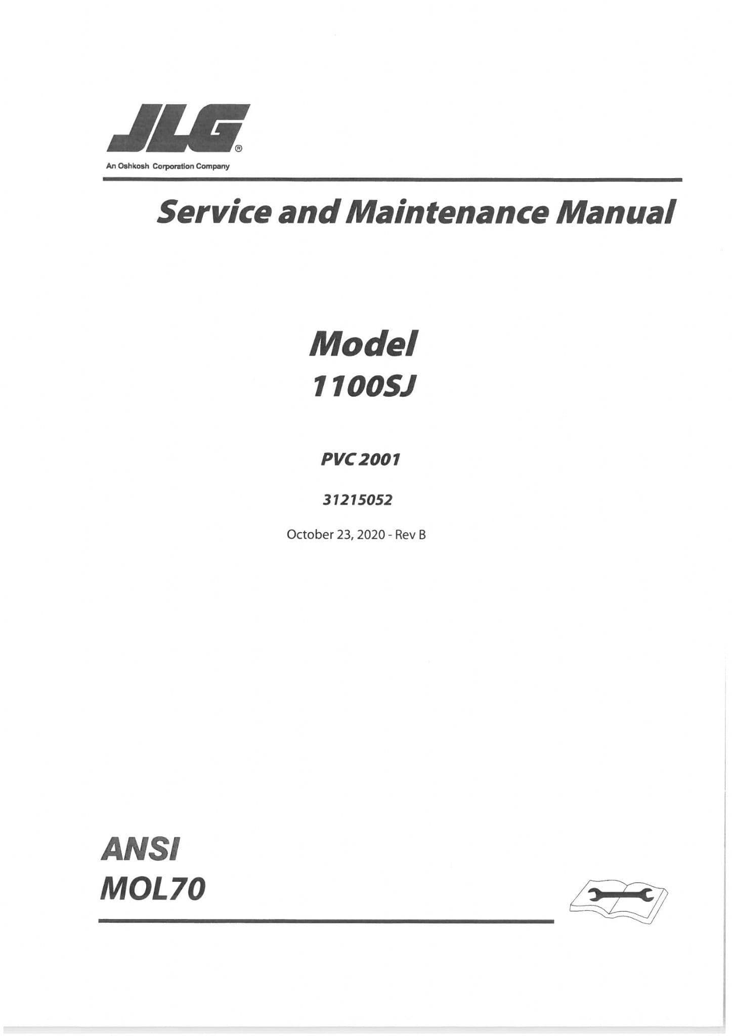 JLG Boom Lift 1100SJ Workshop Manual