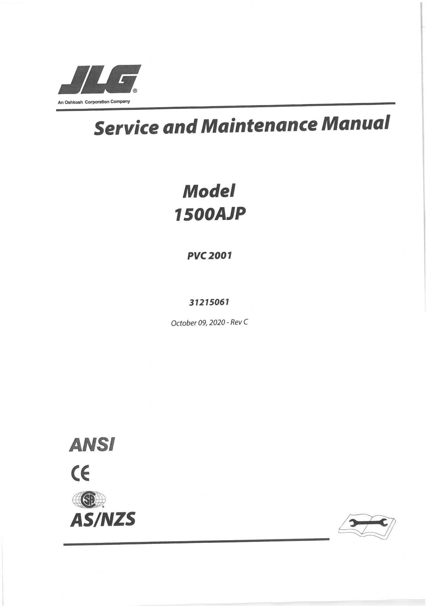 JLG Boom Lift 1500AJP Workshop Manual
