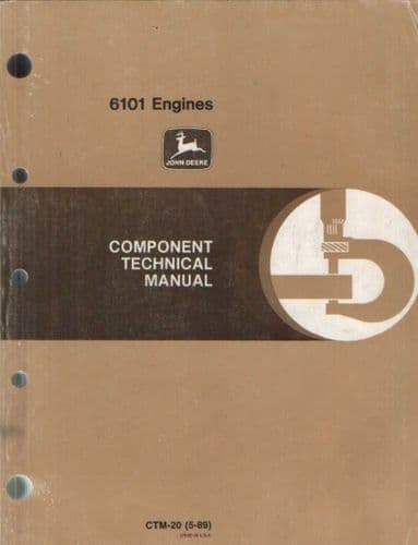 John Deere 6101 Engine Component Technical Manual