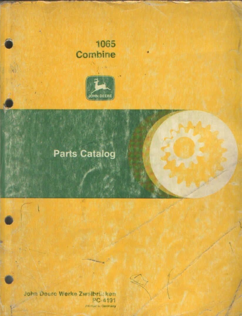 John Deere Combine 1065 Parts Manual