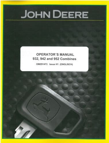 John Deere Combine 932 942 952 Operators Manual.