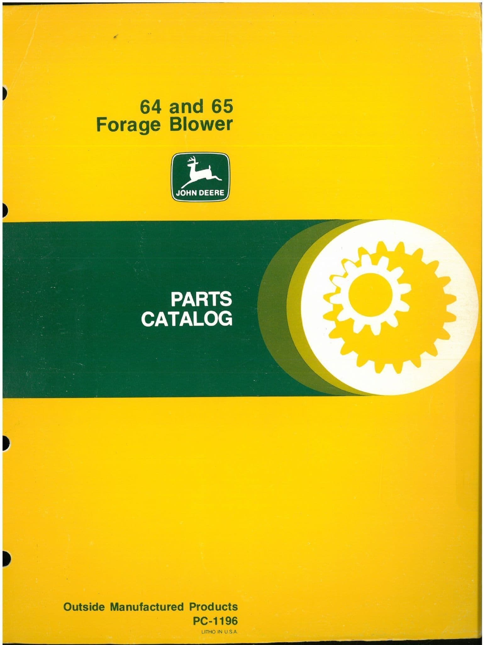 John Deere Forage Blower 64 65 Parts Manual