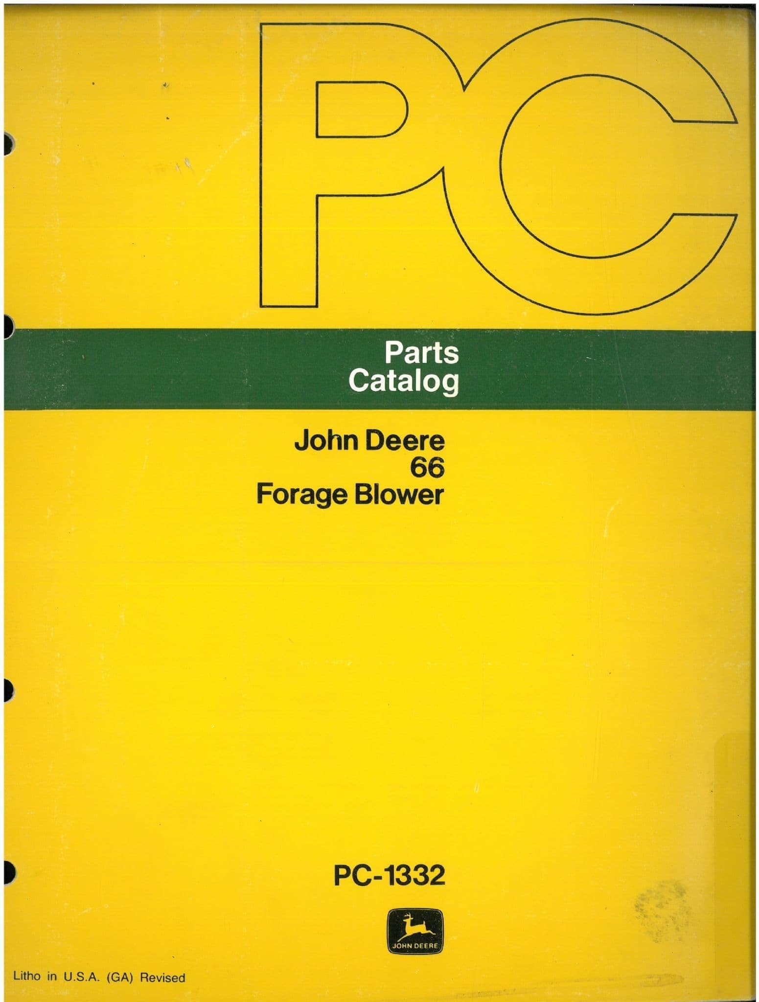 John Deere Forage Blower 66 Parts Manual