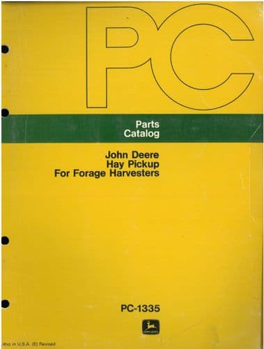 John Deere Hay Pickup For Forage Harvester Parts Manual